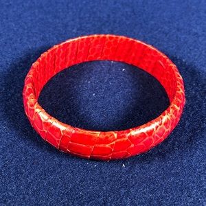 Red Snakeskin Bracelet